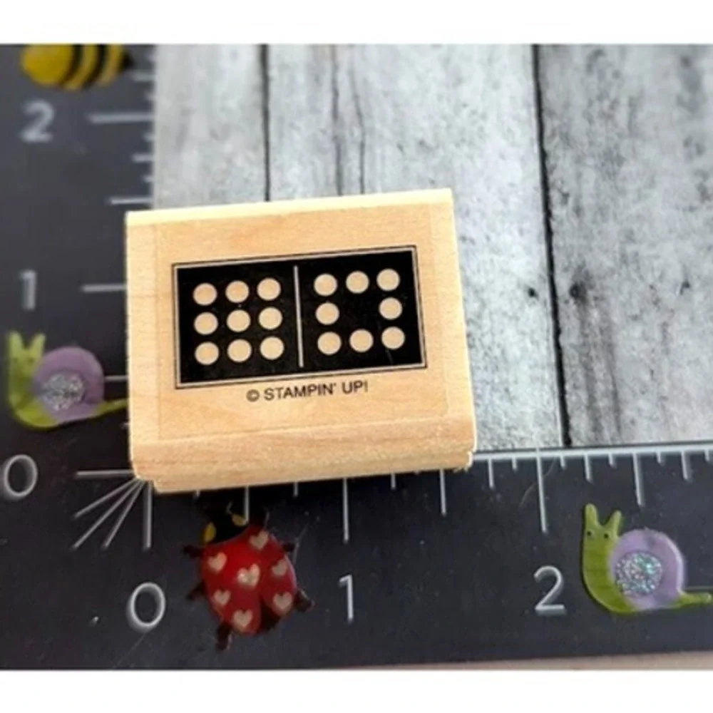 Stampin' Up! Domino Game Piece Rubber Stamp Wood #B98